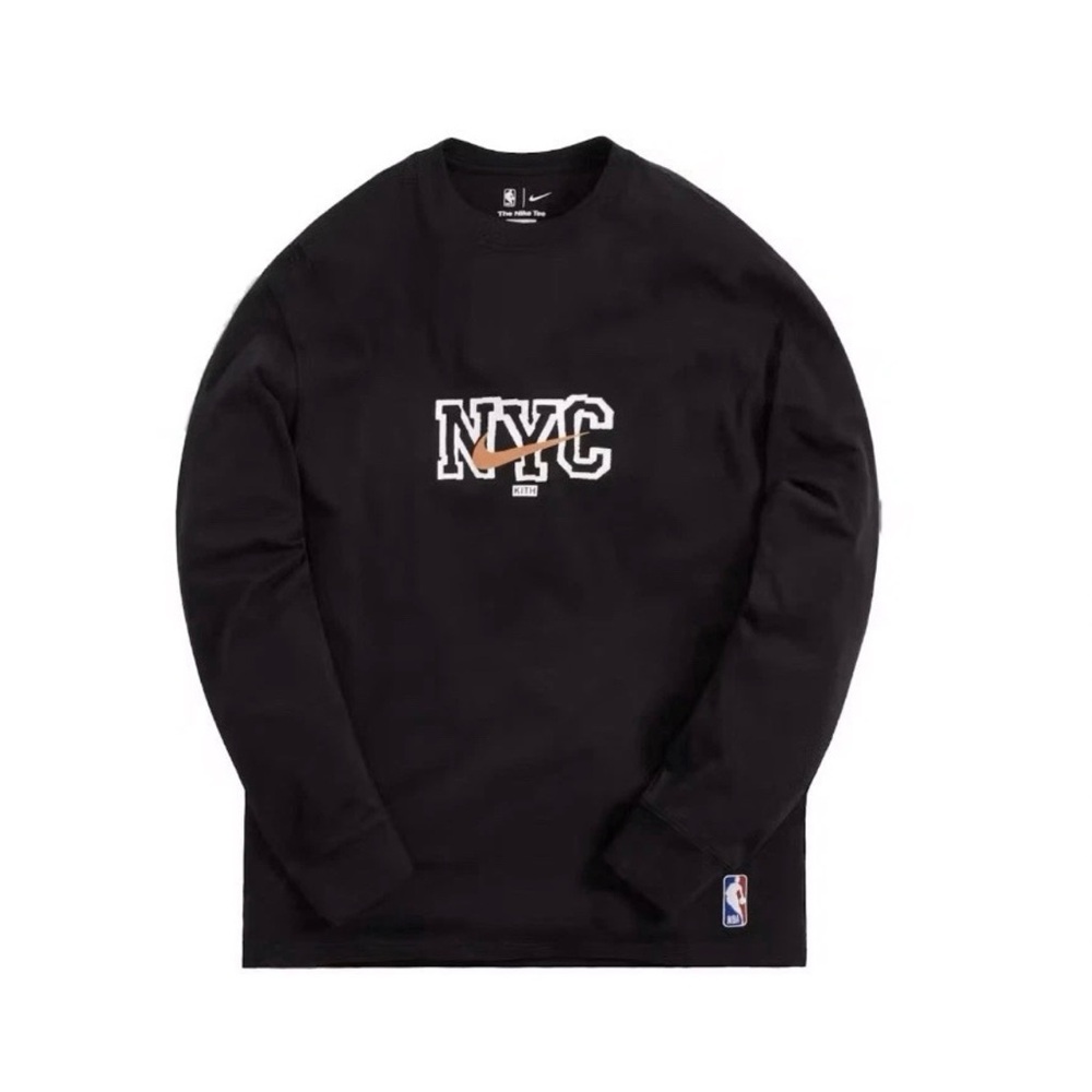 Kith & Nike For New York Knicks L/S Tee - Black Men’s NBA Size XL FW21 Sealed